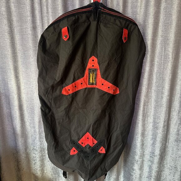 Rare Vintage Zilli Luxury Garment Bag for Travel Black and Red - Picture 5 of 11